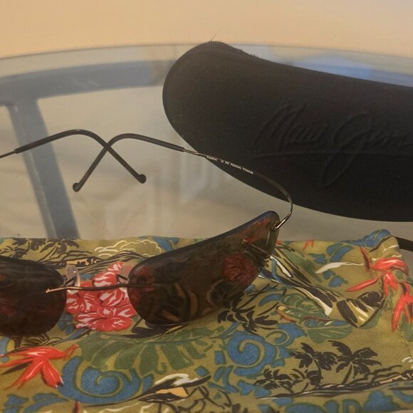 Like New Maui Jim Kapalua MJ 502 23 Titanium Flex Rimless Sport Frame Maui Rose - Picture 7 of 7